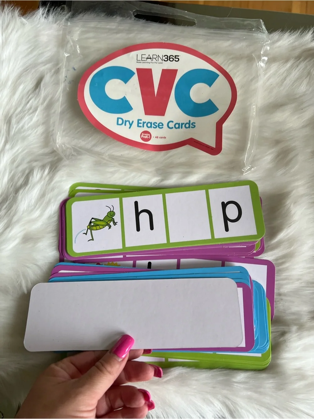 CVC Dry Erase Cards - learn 365